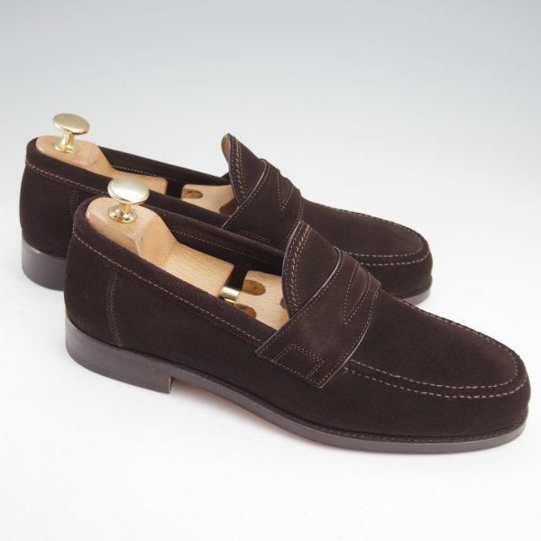 ほぼ試着程度★(伊)F.LLIジャコメッティ SIZE 39.5【定価￥103,400-★(英)C.F.ステッド社のスーパーバック/FG254】ローファー/濃茶★m664