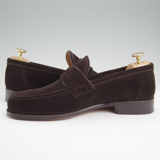 ほぼ試着程度★(伊)F.LLIジャコメッティ SIZE 39.5【定価￥103,400-★(英)C.F.ステッド社のスーパーバック/FG254】ローファー/濃茶★m664