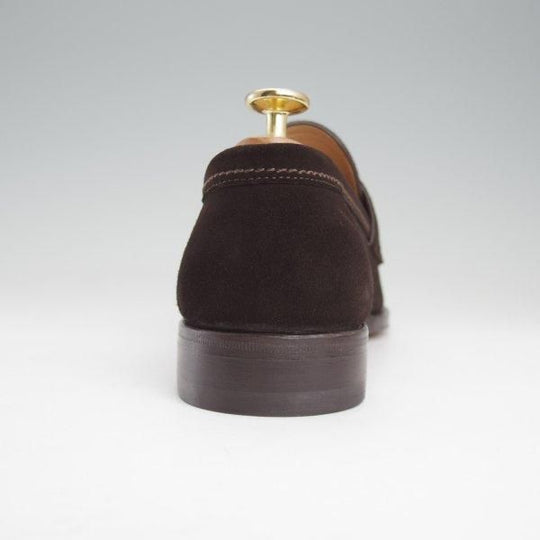 ほぼ試着程度★(伊)F.LLIジャコメッティ SIZE 39.5【定価￥103,400-★(英)C.F.ステッド社のスーパーバック/FG254】ローファー/濃茶★m664