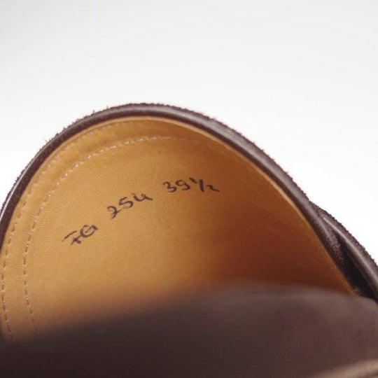 ほぼ試着程度★(伊)F.LLIジャコメッティ SIZE 39.5【定価￥103,400-★(英)C.F.ステッド社のスーパーバック/FG254】ローファー/濃茶★m664