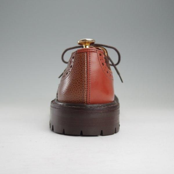 美品★トリッカーズ SIZE 7.5【定価￥121,000-★ネペンテス別注/クレイジーパターンのBOURTON】バートン/濃茶×茶/Tricker's★m688