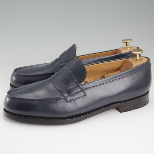 極上★J.M.ウエストン 8D【現行定価￥151,800-★180/コインローファー】41ラスト/ボックスカーフ/BLUE/紺/Weston/ウェストン★m691