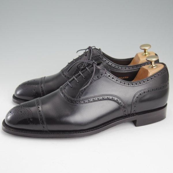 極美品★(英)チーニー 8.5E【定価￥92,400-★FRANCIS/フランシス/6184ラスト】セミブローグ/カーフ/黒/メンズ/CHEANEY★m692