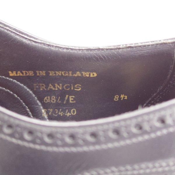 極美品★(英)チーニー 8.5E【定価￥92,400-★FRANCIS/フランシス/6184ラスト】セミブローグ/カーフ/黒/メンズ/CHEANEY★m692