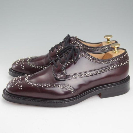 極美品★チャーチ 75F/UK7.5【現行定価20万円以上★GRAFTON MET/グラフトン/スタッズ】173ラスト/フルブローグ/赤茶/Church's★m695