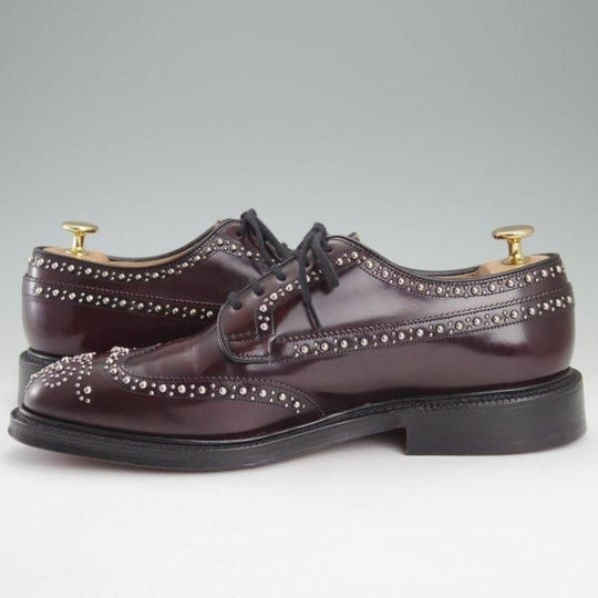 極美品★チャーチ 75F/UK7.5【現行定価20万円以上★GRAFTON MET/グラフトン/スタッズ】173ラスト/フルブローグ/赤茶/Church's★m695
