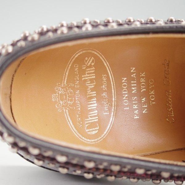 極美品★チャーチ 75F/UK7.5【現行定価20万円以上★GRAFTON MET/グラフトン/スタッズ】173ラスト/フルブローグ/赤茶/Church's★m695
