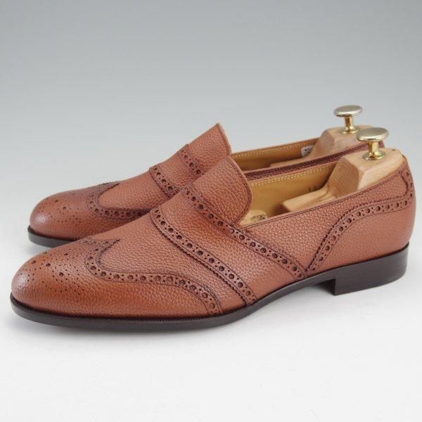 未使用★Iugen/イウゲン SIZE 7【定価￥44,000-★ローファー/IG201】スリッポン/グレインレザー/茶/メンズ★m696