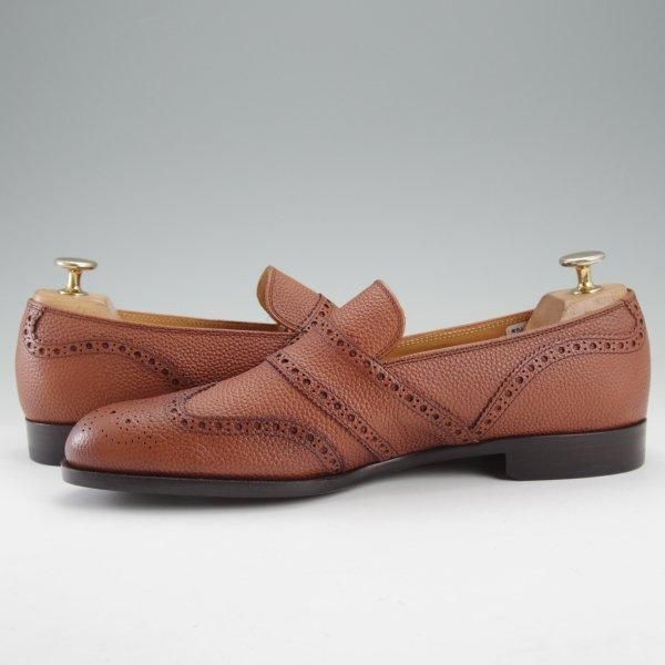 未使用★Iugen/イウゲン SIZE 7【定価￥44,000-★ローファー/IG201】スリッポン/グレインレザー/茶/メンズ★m696