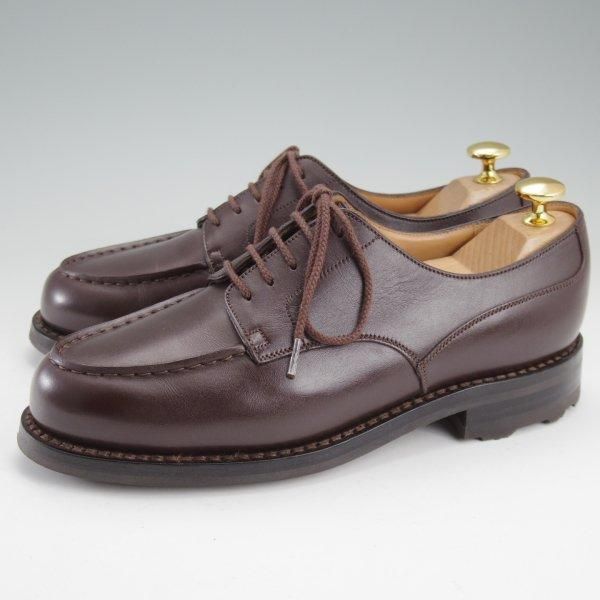 極美品★J.M.ウエストン 5D【定価￥168,300-★ゴルフ/GOLF】641/31ラスト/Uチップ/ソフトカーフ/濃茶/メンズ/Weston/ウェストン★m697