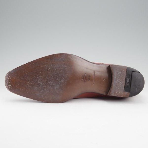 極美品★三陽山長 SIZE 7【現行定価9万円程度★伸之介/R309ラスト】サイドエラスティック/カーフ/茶/SHINNOSUKE/Sanyo Yamacho★m699