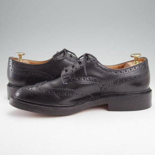極美品★トリッカーズ SIZE 7.5【定価￥121,000-★BOURTON/バートン】M5633/フルブローグ/カントリーシューズ/黒/Tricker's★m701