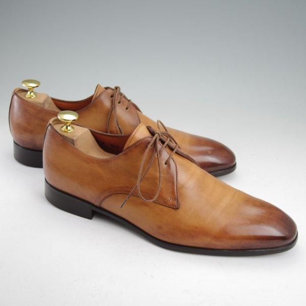 ★(伊)サントーニ SIZE 6【Vフロント★15018/プレーントゥ】カーフ/茶/メンズ/Santoni★m702