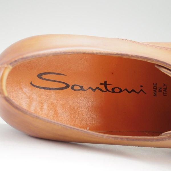 ★(伊)サントーニ SIZE 6【Vフロント★15018/プレーントゥ】カーフ/茶/メンズ/Santoni★m702