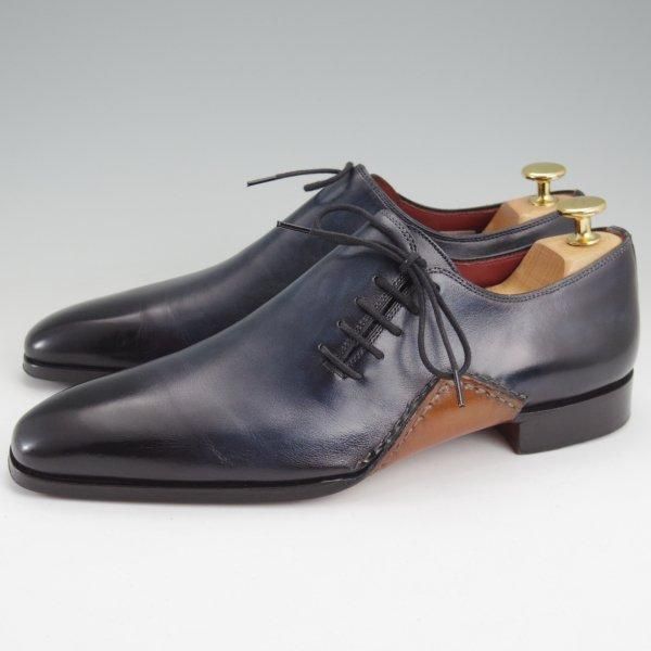 極美品★(スペイン製)マグナーニ SIZE 39【定価￥80,300-★オパンケ/ボロネーゼ製法】15024/サイドレースシューズ/紺/MAGNANNI★m703