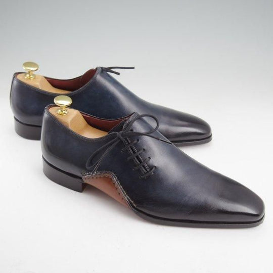 極美品★(スペイン製)マグナーニ SIZE 39【定価￥80,300-★オパンケ/ボロネーゼ製法】15024/サイドレースシューズ/紺/MAGNANNI★m703
