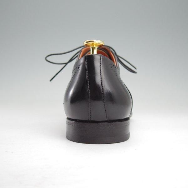 極美品★(伊)サントーニ SIZE 5.5【定価￥82,500-★オックスフォードシューズ/11542】カーフ/黒/メンズ/Santoni★m704