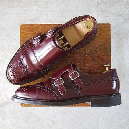 極上★トリッカーズ SIZE 7.5【現行定価10万円以上★MORGAN/モーガン/M6867】ダブルモンク/バーガンディー/赤茶/メンズ/Tricker's★m705