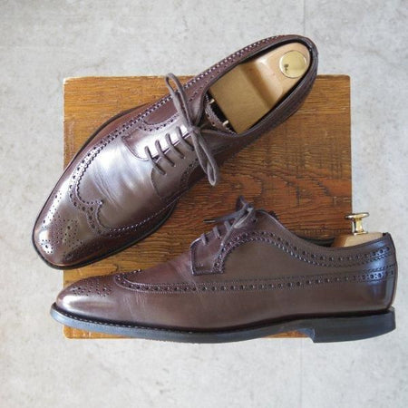 極上★チャーチ 75F/UK7.5【★ロングウイング/155ラスト】カーフ/EBONY/エボニー/濃茶/メンズ/Church's★m706