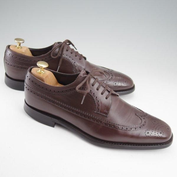 極上★チャーチ 75F/UK7.5【★ロングウイング/155ラスト】カーフ/EBONY/エボニー/濃茶/メンズ/Church's★m706