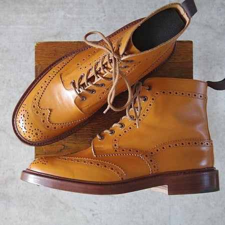 使用数回★トリッカーズ SIZE 9【定価￥132,000-★STOW/エイコンアンティーク】M5634/ストウ/カントリーブーツ/薄茶/Tricker's★m710