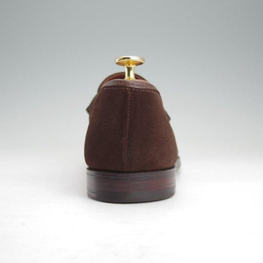 美品★クロケット&ジョーンズ 8E【現行定価10万円以上★RICHMOND/314ラスト】コインローファー/スエード/濃茶/Crockett&Jones★m713