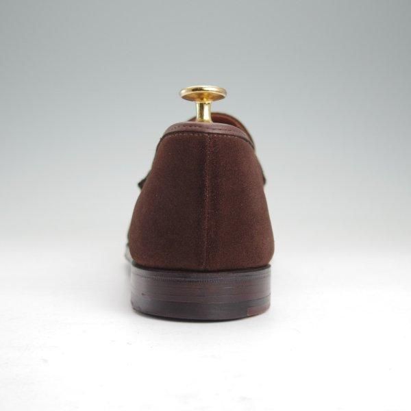 美品★クロケット&ジョーンズ 8E【現行定価10万円以上★RICHMOND/314ラスト】コインローファー/スエード/濃茶/Crockett&Jones★m713