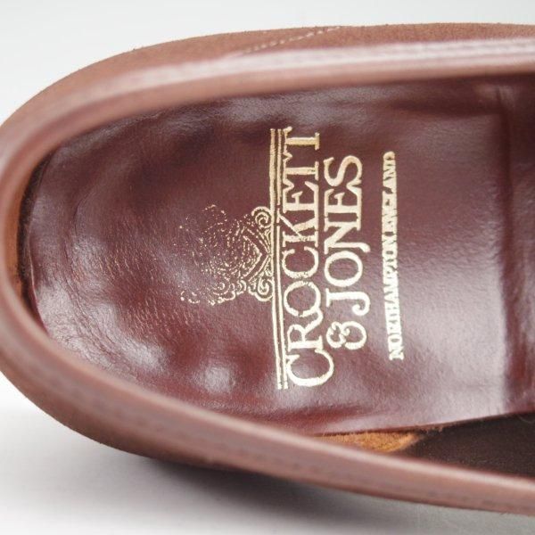 美品★クロケット&ジョーンズ 8E【現行定価10万円以上★RICHMOND/314ラスト】コインローファー/スエード/濃茶/Crockett&Jones★m713
