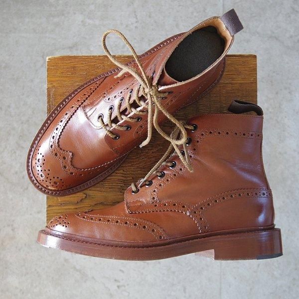美品★トリッカーズ SIZE 6.5【定価￥132,000-★STOW/マロンアンティーク】5634/ストウ/カントリーブーツ/茶/メンズ/Tricker's★m714