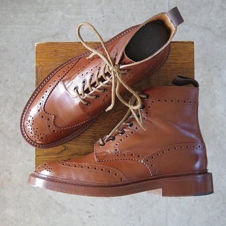 美品★トリッカーズ SIZE 6.5【定価￥132,000-★STOW/マロンアンティーク】5634/ストウ/カントリーブーツ/茶/メンズ/Tricker's★m714