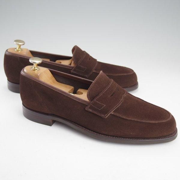 極美品★クロケット&ジョーンズ 6.5E【現行定価10万円以上★RICHMOND 2/376ラスト】コインローファー/濃茶/メンズ/Crockett&Jones★m717