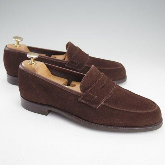 極美品★クロケット&ジョーンズ 6.5E【現行定価10万円以上★RICHMOND 2/376ラスト】コインローファー/濃茶/メンズ/Crockett&Jones★m717