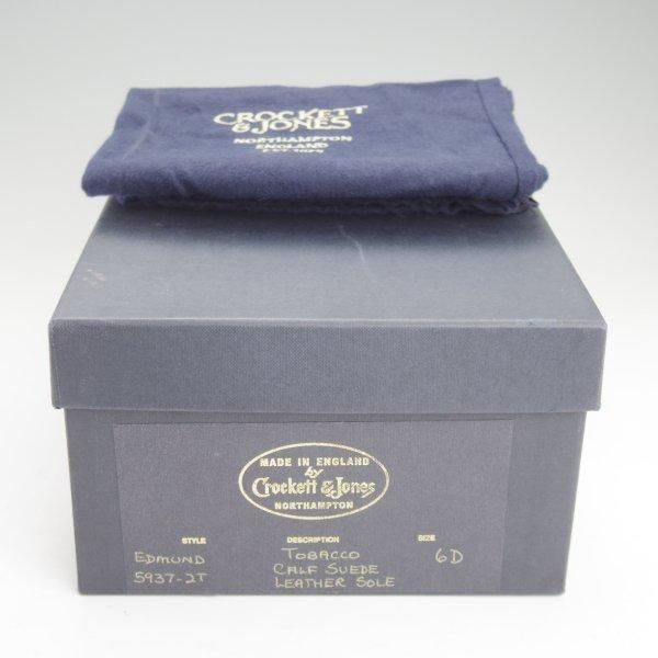 極上★クロケット&ジョーンズ 6D【ハンドグレードライン★セミブローグ/EDMUND】スエード/TABACCO/茶/メンズ/Crockett&Jones★m718