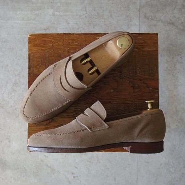 極上★クロケット&ジョーンズ 5E【現行定価10万円以上★ビームスF別注/CAMDEN】366ラスト/コインローファー/スエード/Crockett&Jones★m729