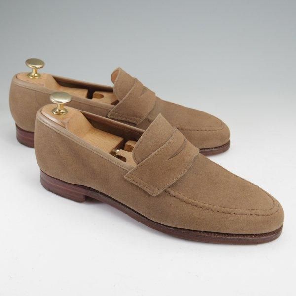 極上★クロケット&ジョーンズ 5E【現行定価10万円以上★ビームスF別注/CAMDEN】366ラスト/コインローファー/スエード/Crockett&Jones★m729