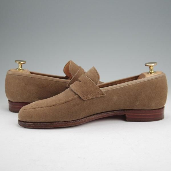 極上★クロケット&ジョーンズ 5E【現行定価10万円以上★ビームスF別注/CAMDEN】366ラスト/コインローファー/スエード/Crockett&Jones★m729