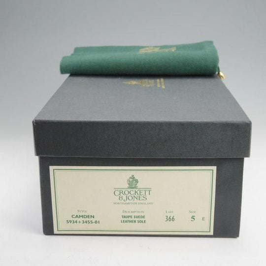 極上★クロケット&ジョーンズ 5E【現行定価10万円以上★ビームスF別注/CAMDEN】366ラスト/コインローファー/スエード/Crockett&Jones★m729