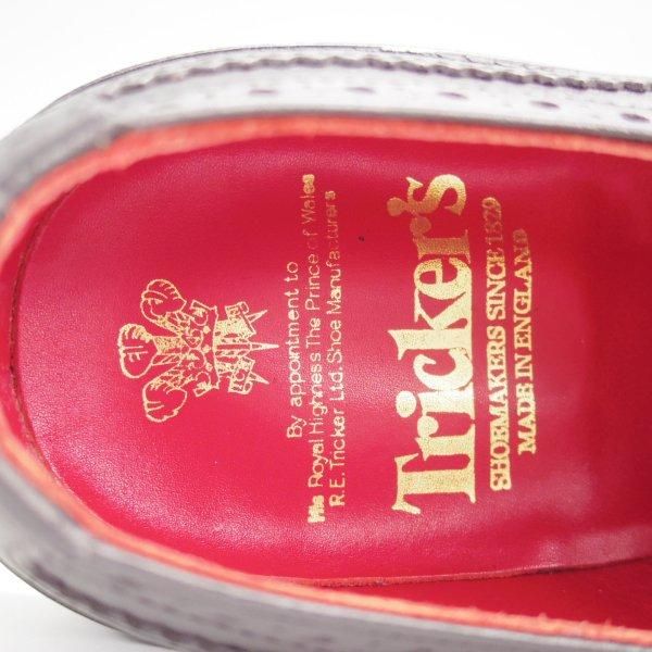 極美品★トリッカーズ SIZE 8.5【定価￥121,000-★BOURTON/バートン】M5633/フルブローグ/カントリーシューズ/黒/Tricker's★m731