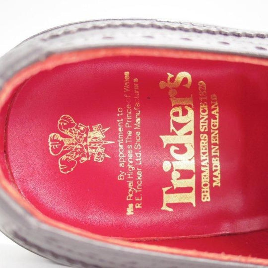極美品★トリッカーズ SIZE 8.5【定価￥121,000-★BOURTON/バートン】M5633/フルブローグ/カントリーシューズ/黒/Tricker's★m731