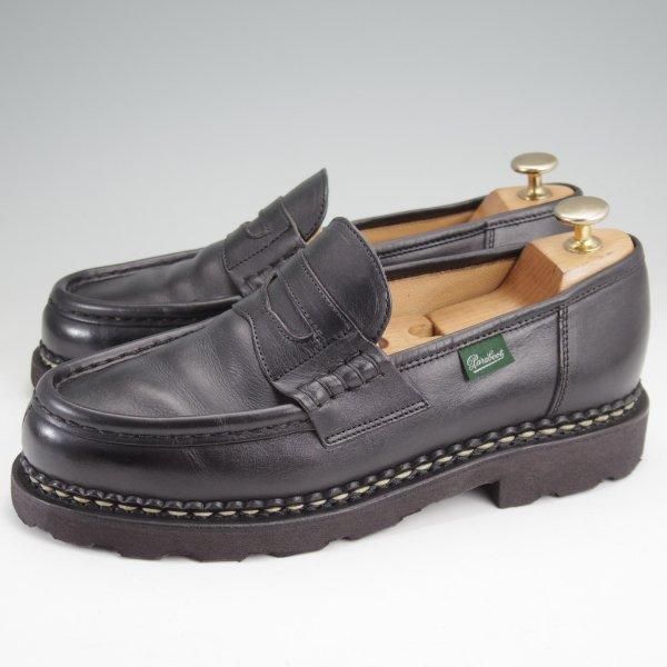 極上★パラブーツ SIZE 6【定価￥94,600-★ランス/REIMS】コインローファー/リスレザー/NOIR/黒/メンズ/Paraboot★m732