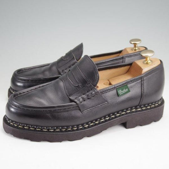 極上★パラブーツ SIZE 6【定価￥94,600-★ランス/REIMS】コインローファー/リスレザー/NOIR/黒/メンズ/Paraboot★m732