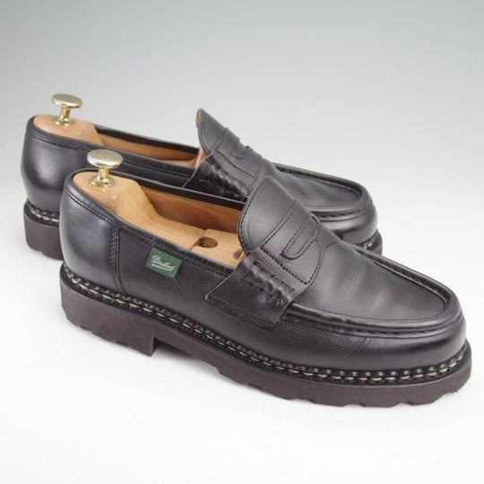 極上★パラブーツ SIZE 6【定価￥94,600-★ランス/REIMS】コインローファー/リスレザー/NOIR/黒/メンズ/Paraboot★m732