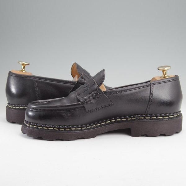 極上★パラブーツ SIZE 6【定価￥94,600-★ランス/REIMS】コインローファー/リスレザー/NOIR/黒/メンズ/Paraboot★m732