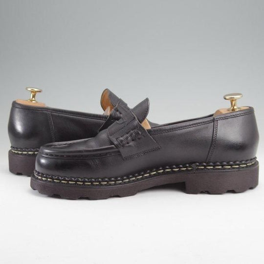 極上★パラブーツ SIZE 6【定価￥94,600-★ランス/REIMS】コインローファー/リスレザー/NOIR/黒/メンズ/Paraboot★m732