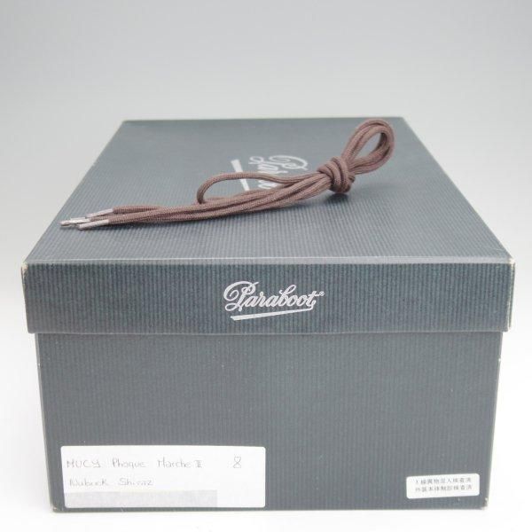 使用数回★パラブーツ SIZE 8【貴重オーダー品★フォック仕様(アザラシの毛皮)/MUCY】ミューシー/ヌバック/紺/SHIRAZ/Paraboot★m733