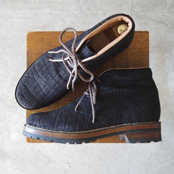 未使用★(伊)F.LLIジャコメッティ SIZE 41【定価￥209,000-★象革/エレファントレザー/マルモラーダ】FG193/黒/Giacometti★m734