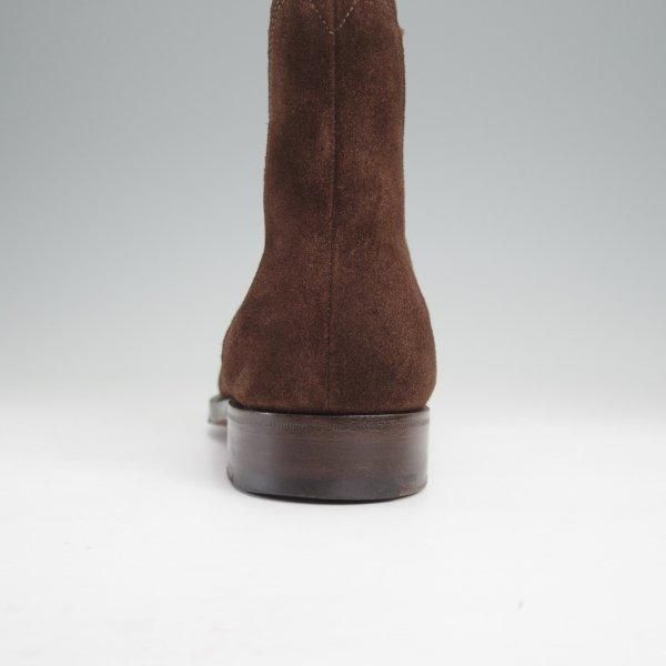 極美品★エドワードグリーン UK5程度/5.5C【現行定価￥269,500-★NEWMARKET/82ラスト】サイドゴアブーツ/スエード/濃茶/EDWARD GREEN★m735