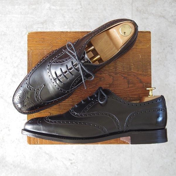 極美品★チャーチ 75F/UK7.5【定価￥176,000-★チェットウィンド/CHETWYND】173ラスト/フルブローグ/カーフ/黒/Church's★m740