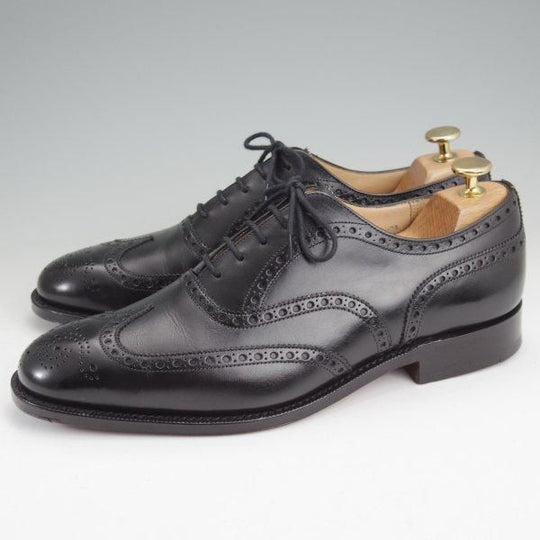 極美品★チャーチ 75F/UK7.5【定価￥176,000-★チェットウィンド/CHETWYND】173ラスト/フルブローグ/カーフ/黒/Church's★m740