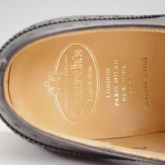 極美品★チャーチ 75F/UK7.5【定価￥176,000-★チェットウィンド/CHETWYND】173ラスト/フルブローグ/カーフ/黒/Church's★m740